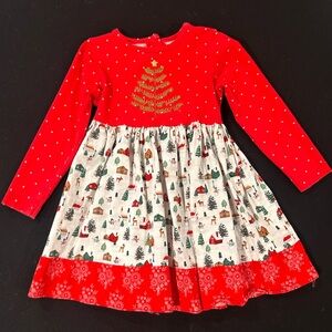 Ricrac & Ruffle Christmas Dress 4T